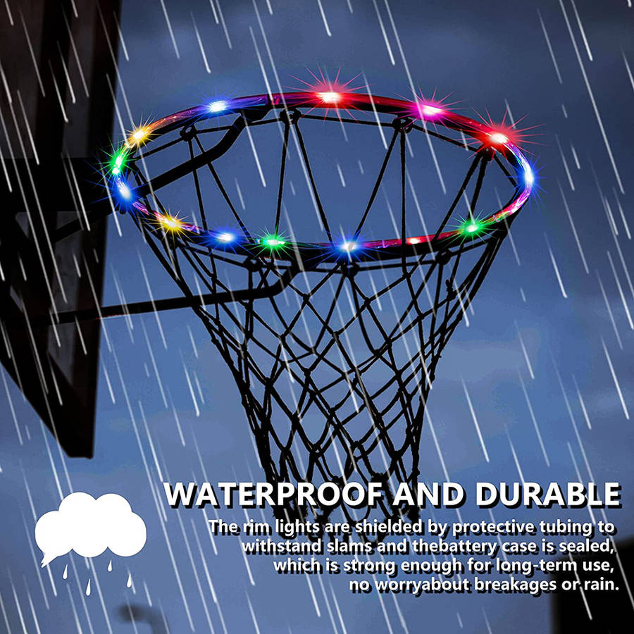 LED Basketball Hoop Lights Waterproof Rim Lights with 17 Colors