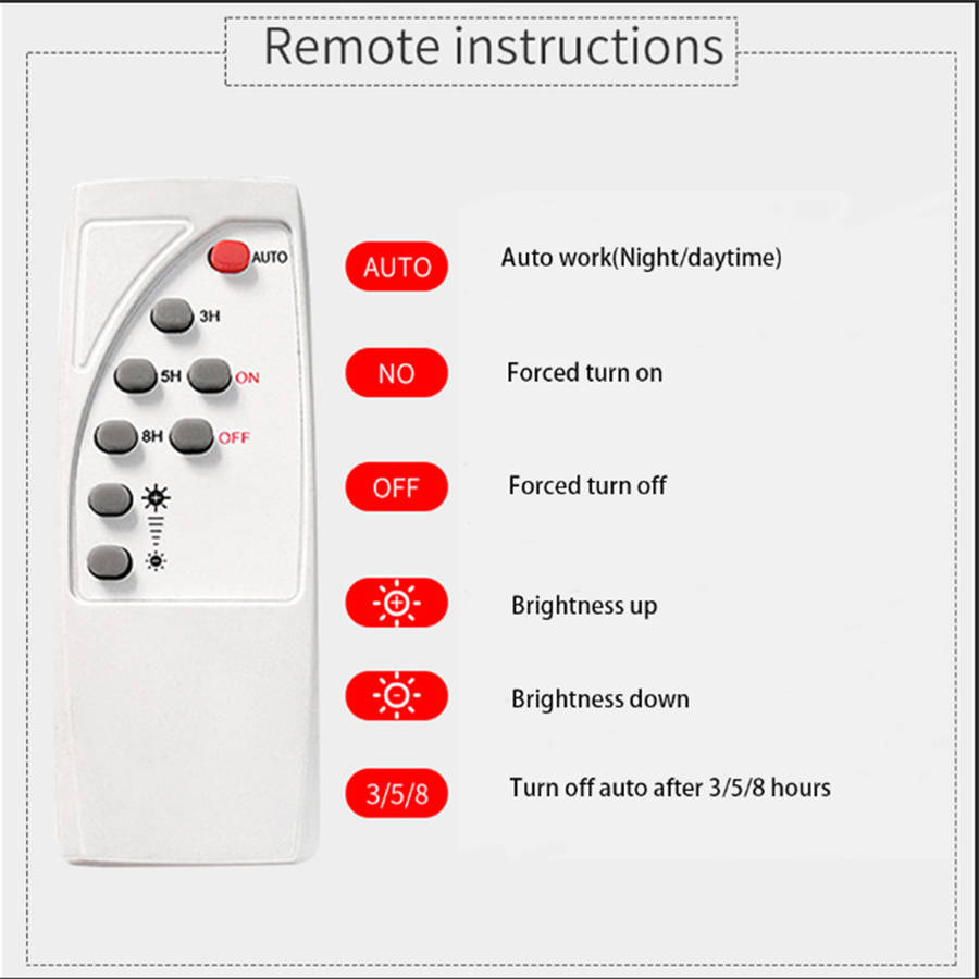 45w Led Solar Flood Lamp With Solar Panel & Smart Remote