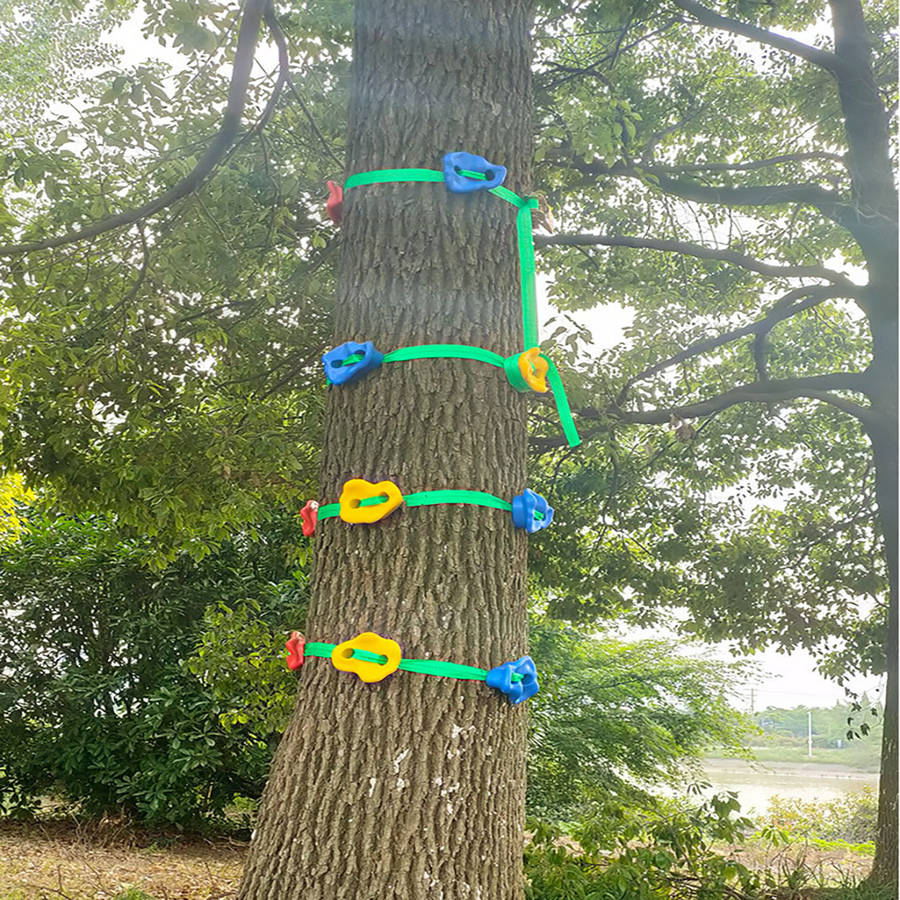 Ninja Tree Climbing Holds for Kids Climbing Rocks Ratchet Straps
