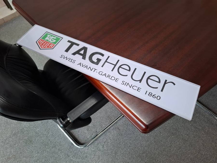 TAG HEUER perspex display sign