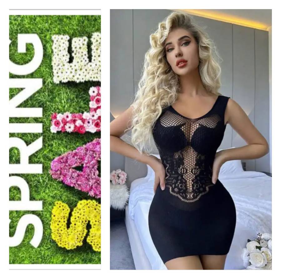 **SPRING SALE : Stunning lace black dress**