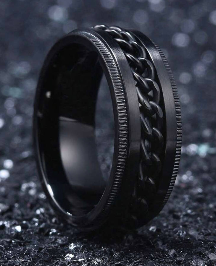 ** Sale : Stunning Mens Chain Decor Rings**