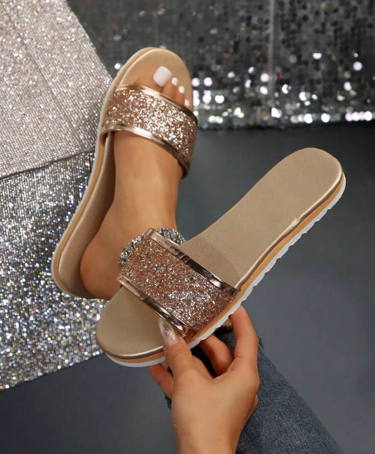 **70% Off Black November Sale: Gorgeous Rose Gold Comfy Sandals**