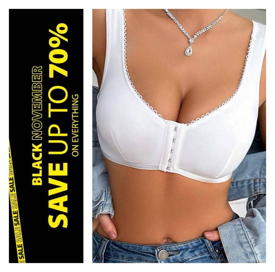 **80% Off New Stock Unpacked : Black November Deals - Gorgeous, comfortable front tying Bra**