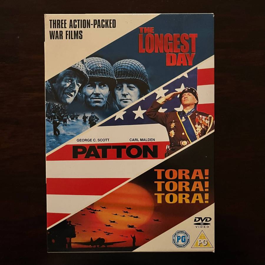 The Longest Day / Patton / Tora! Tora! Tora! 3DVD Set UK Press Import