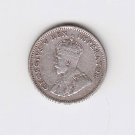 1933 South Africa Union Silver 6 Pence