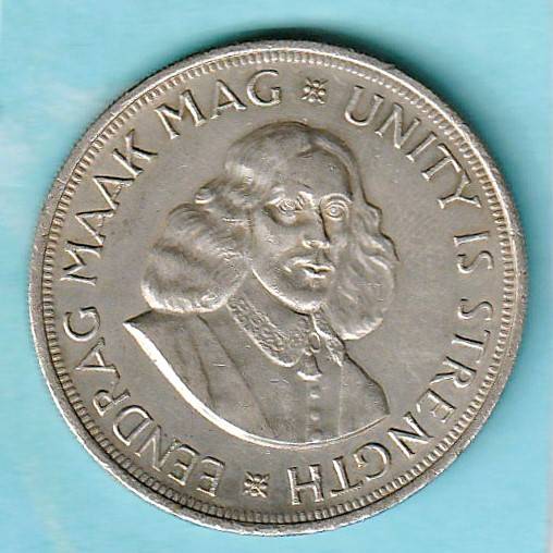 1961 South Africa Silver Fifty Cent. As per scan.