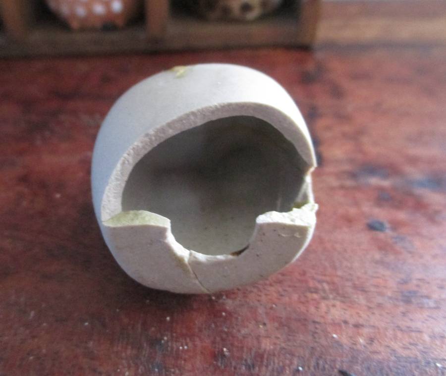 Vintage 12 Miniature Pottery Owls in Display Cabinet Wall Art