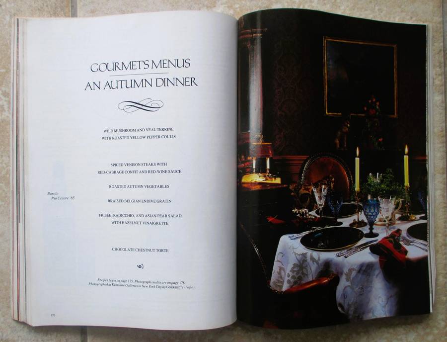 Vintage 1990 October, Gourmet Magazine of good Living. 296p