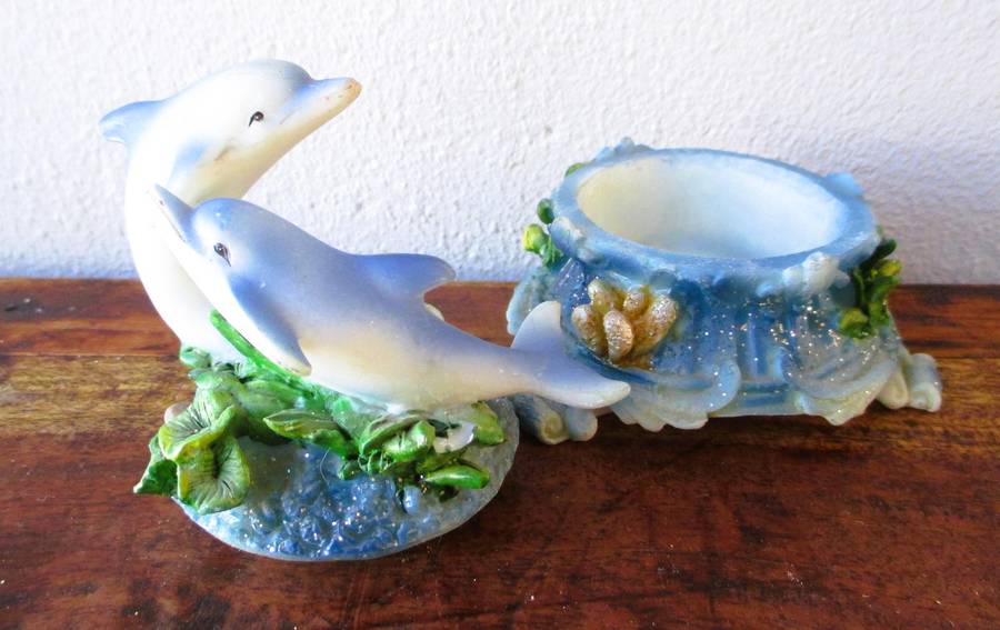 Dolphins Trinket Box || Vintage Small Jewelry or Keepsake Box