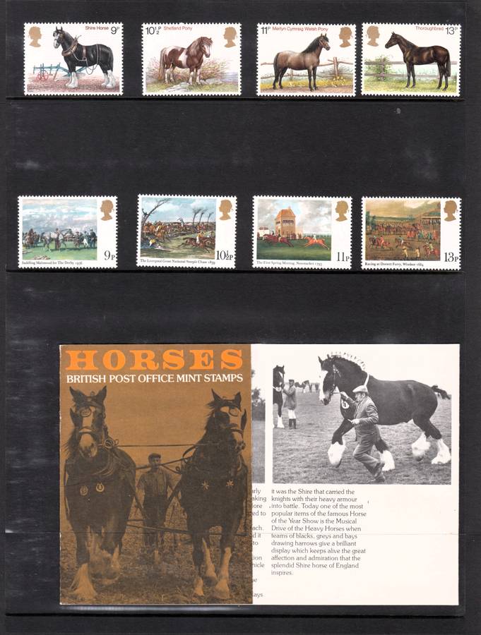 1978 Horses British Post Office Mint Stamps Presentation Pack
