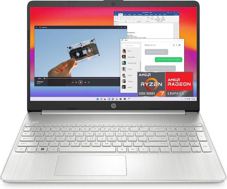 HP 15s-eq2015ni Laptop Ryzen 7 5700U 8GB RAM 512GB SSD