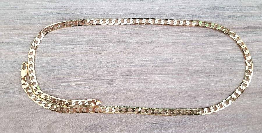 Necklace Classic Link Chain  6mm/55cm18ct Gold Plated