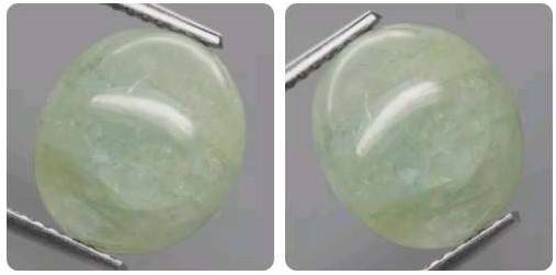 6.15Ct.  Aquamarine Sea Blue/Green Oval Cabochon Brazil Ravishing! Unheated Natural