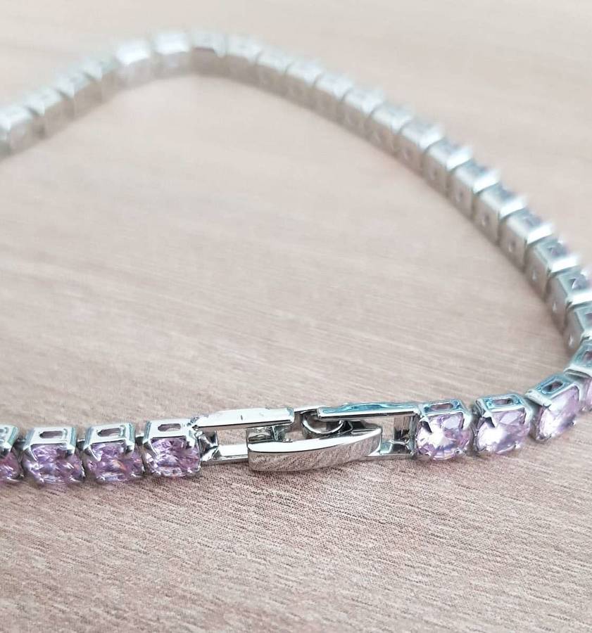 Tennis Bracelets 4mm Iced Out Chain Crystal Bracelet For Women  Detail:      Type: Tennis Bracelets