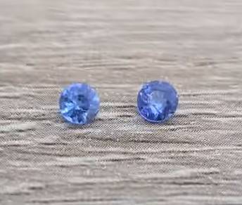 Tanzanite 0.32Ct.Oval Shape 2 Pcs **Pair**Purplish Blue Natural