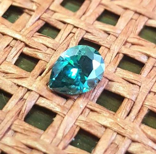 1.12ct MOISSANITE PEAR CUT **PEACOCK BLUE** VVS1  COLOUR  LOOSE GEM