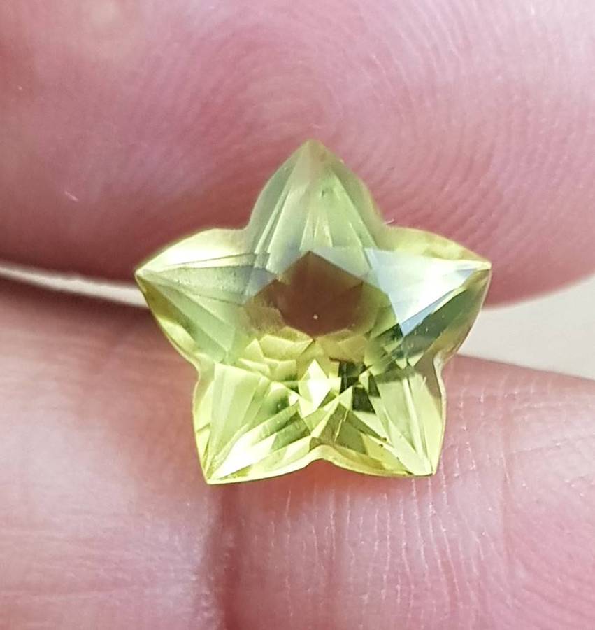 3.37ct Star Lemon Quartz 11x10.8mm VS Natural  - Brazil Gemstone