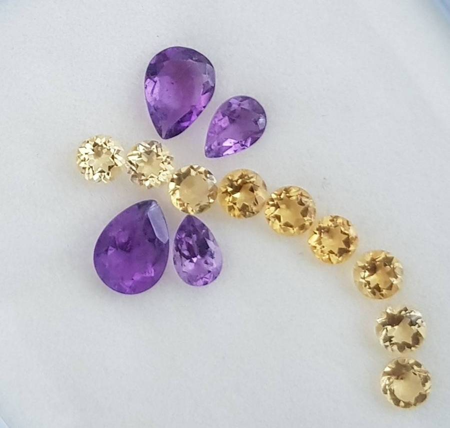 Dragonfly Amethyst & Citirine Gem Ravishing Colour!  GEMSTONE