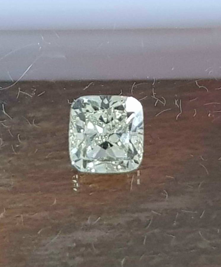 0.55cts Diamond Cushion Cut VS1 / I Fancy Yellow**Certified**