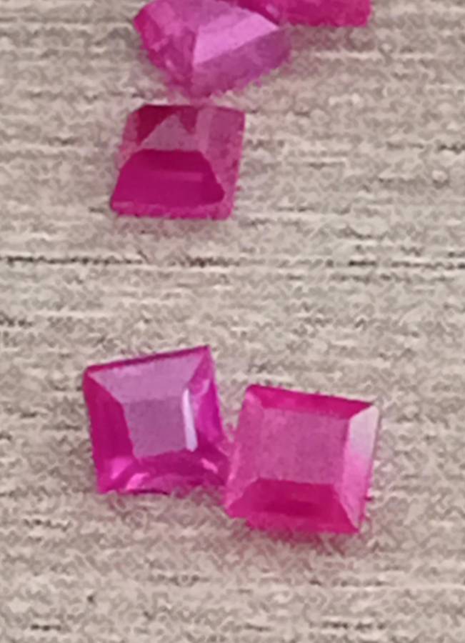 Red Pink  Ruby Princess Cut 2.3 mm. 1Pcs/0.10Ct Rare!