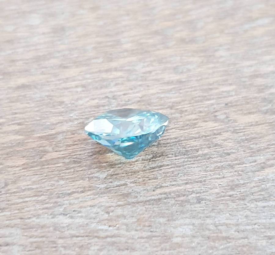 4.99Cts Moissanite Emerald Cut Blue  VVSI  BRILLIANT CUT