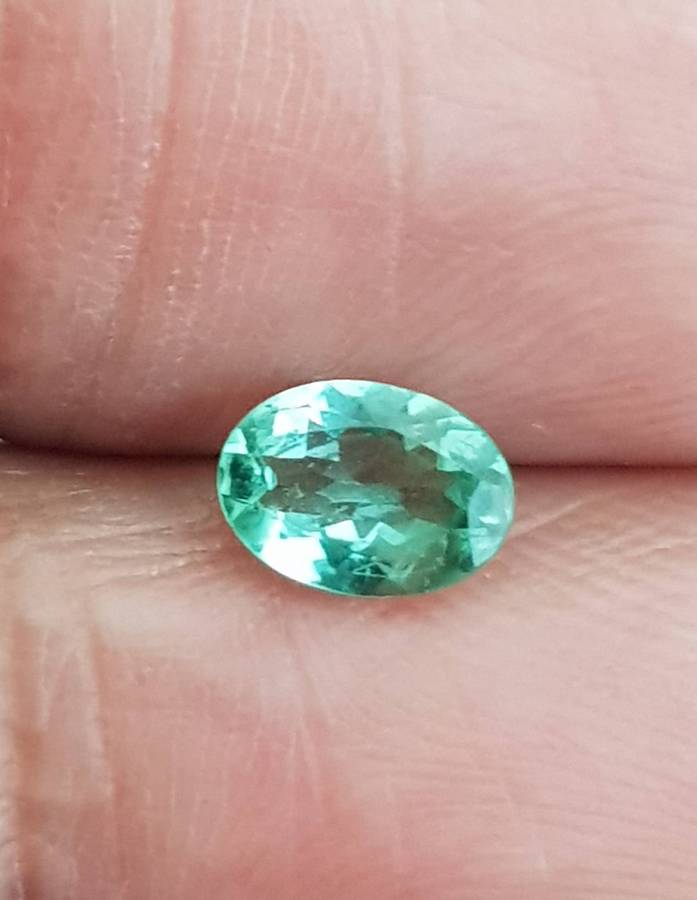 Bluish Green Tourmaline 0.60Ct. Oval Cut Natural Unheated Gemstone