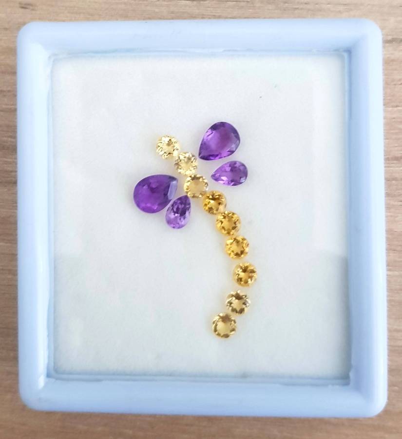 Dragonfly Amethyst & Citirine Gem Ravishing Colour!  GEMSTONE