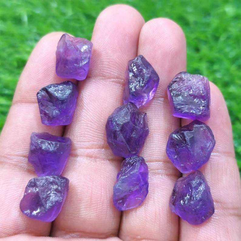 Amethyst Rough Kanela ,Size 13-16 MM Fantastic Quality ,Natural Purple Amethyst Gemstone