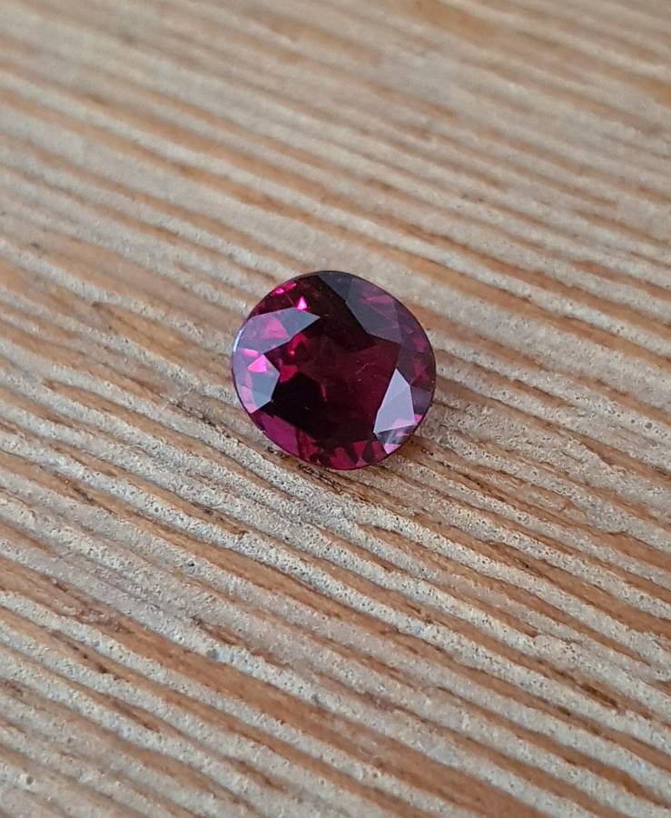 2.12ct Purplish Pink Rhodolite Garnet Cushion VS Natural  - Tanzania Gem