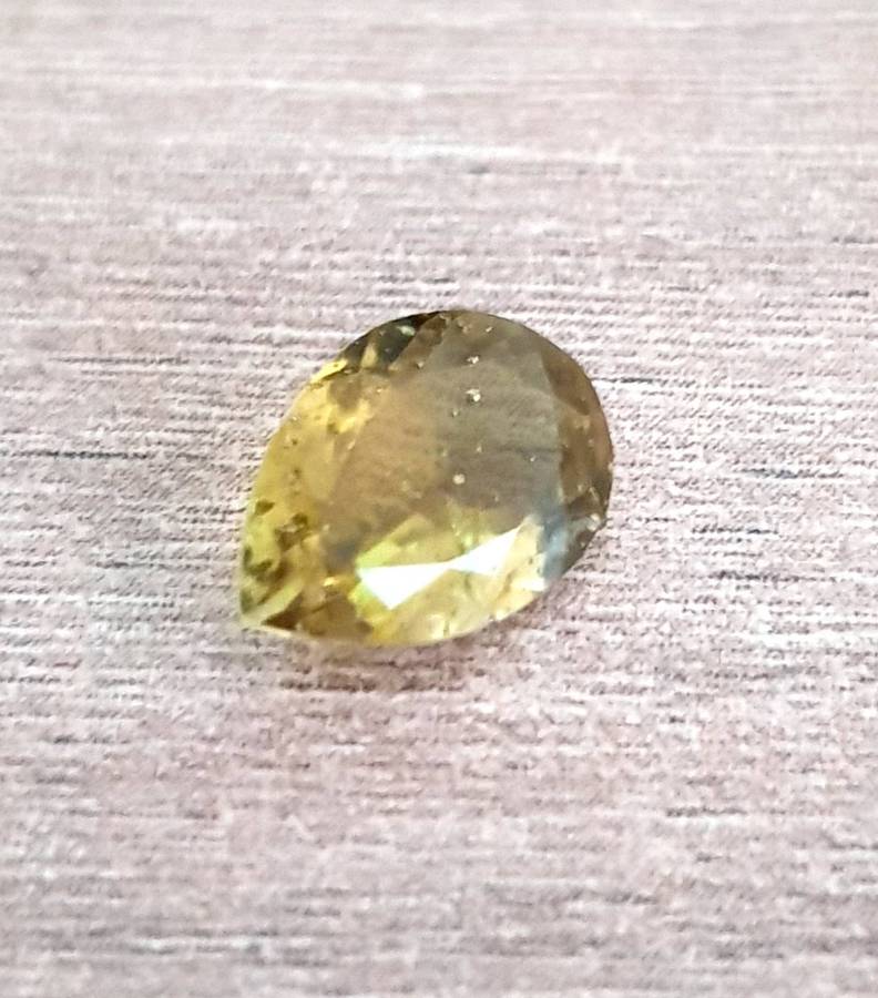 1.61Ct Tourmaline Yellow Pear Cut Natural  Gemstone Nigeria