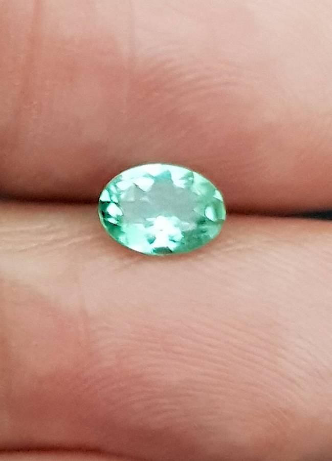 Bluish Green Tourmaline 0.60Ct. Oval Cut Natural Unheated Gemstone
