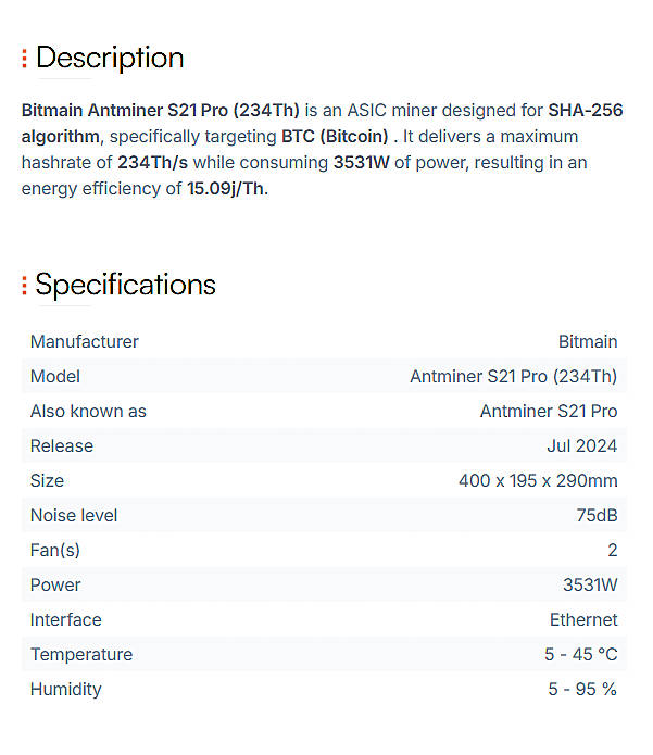 Bitmain Antminer S21  (234Th)