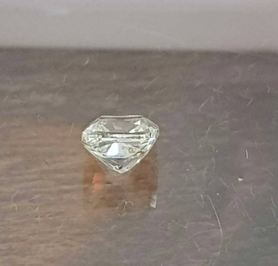 0.55cts Diamond Cushion Cut VS1 / I Fancy Yellow**Certified**