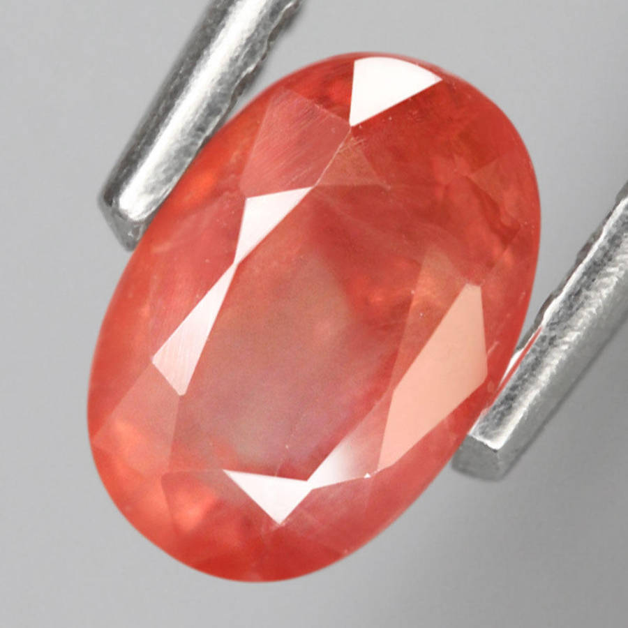 0.80Ct.  Sapphire Orange Oval Facet Unheated Songea Tanzania Natural Gemstone