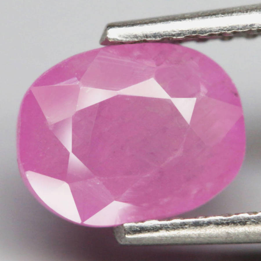 1.78Ct.  Ruby Pink Oval Facet Normal Heated Winza,Tanzania Natural Gemstone