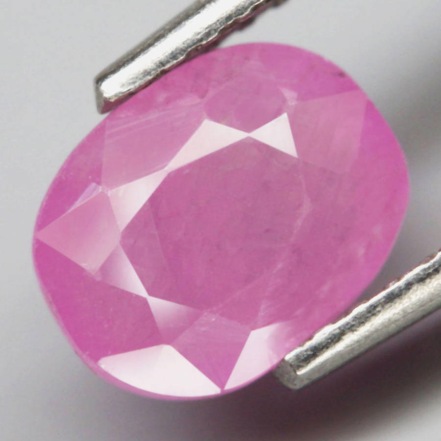 1.78Ct.  Ruby Pink Oval Facet Normal Heated Winza,Tanzania Natural Gemstone