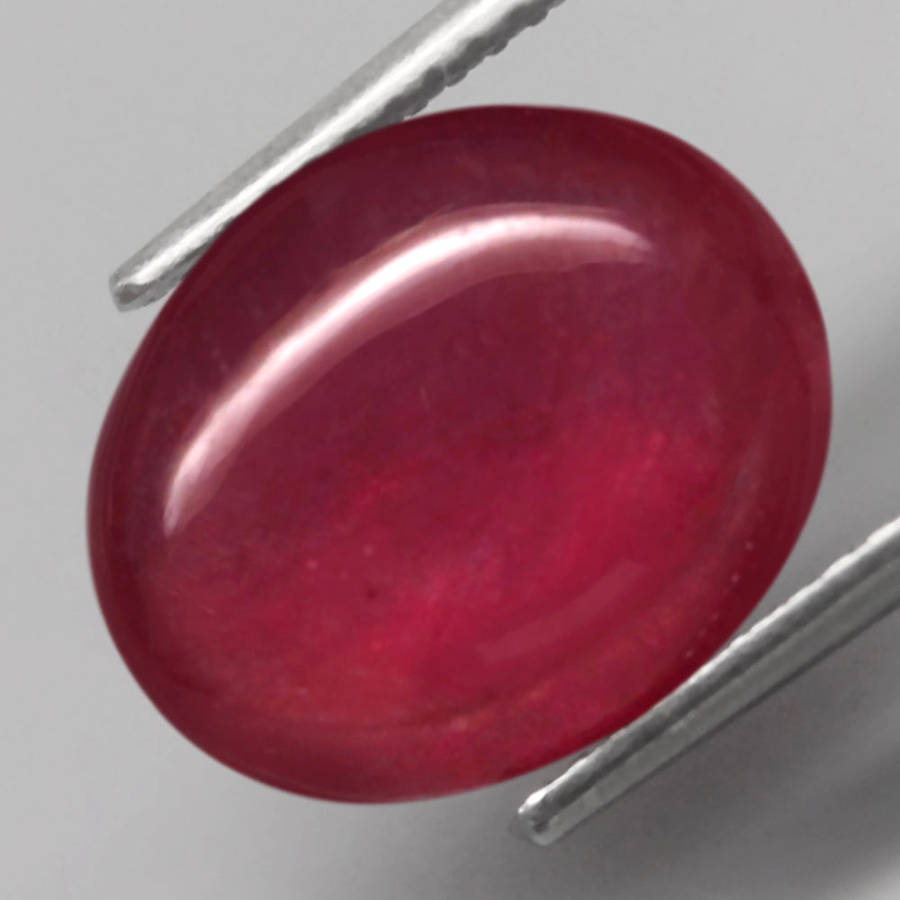 6.18Ct.  Ruby Red Oval Cabochon Heated Mozambique Sparkling Natural Gemstone