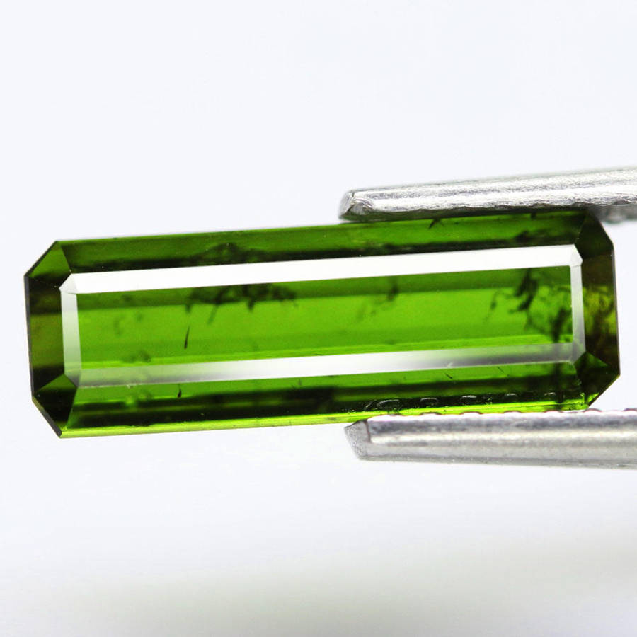 1.78Ct.  Tourmaline Green Color Emerald Cut Unheated Mozambique Natural Gemstone