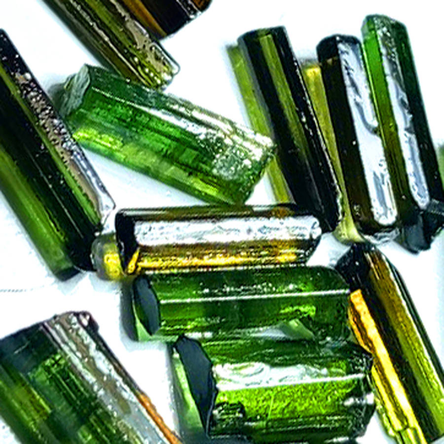 14.45Ct. Tourmaline Green Color Rough Unheated Mine Nigeria Natural Gemstone