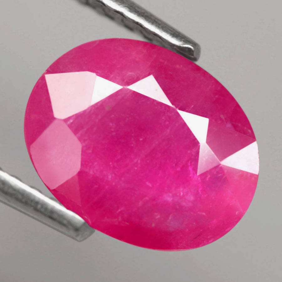 1.50Ct.  Ruby Pink Oval Facet Normal Heated Tanzania Ravishing Natural Gemstone
