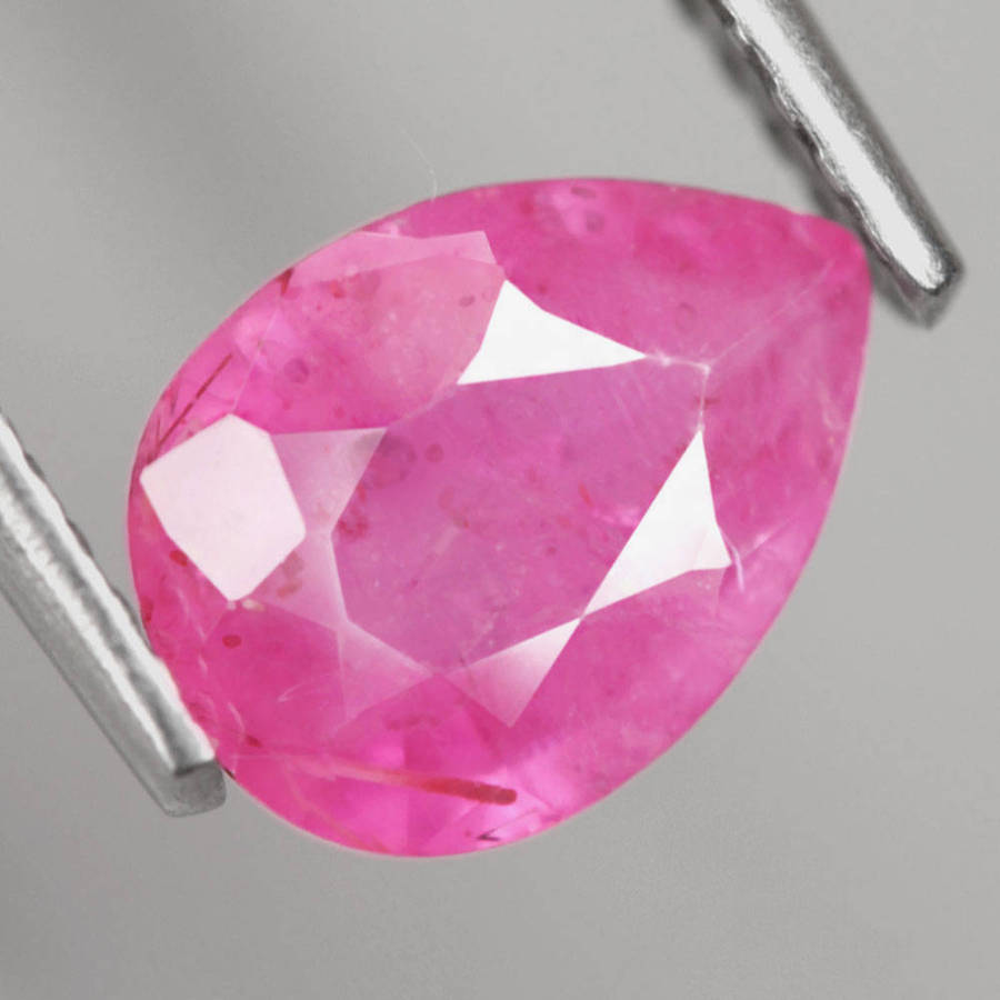 1.10Ct.  Ruby Pink Pear Facet Normal Heated Tanzania Ravishing Natural Gemstone