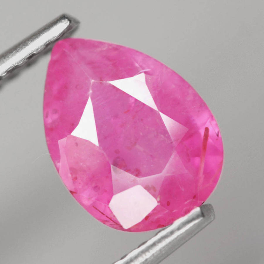 1.10Ct.  Ruby Pink Pear Facet Normal Heated Tanzania Ravishing Natural Gemstone