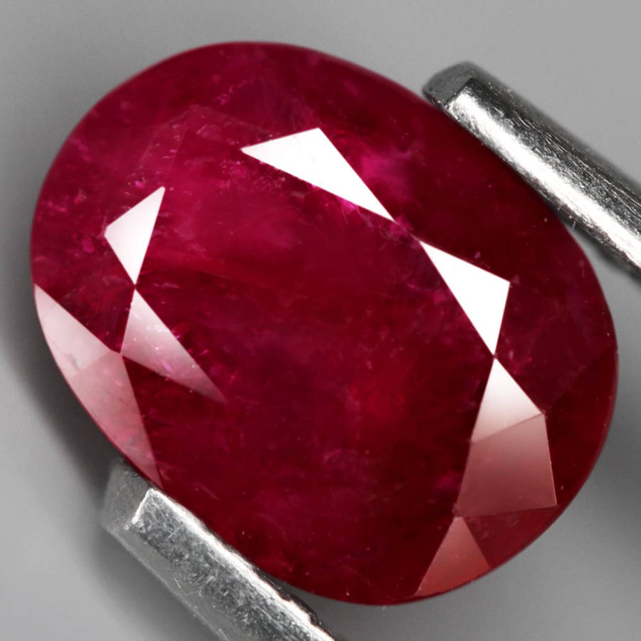 0.87Ct. U Ruby Top Red Oval Shape Winza,Tanzania Gem Sparkling! Unheated Gemstone