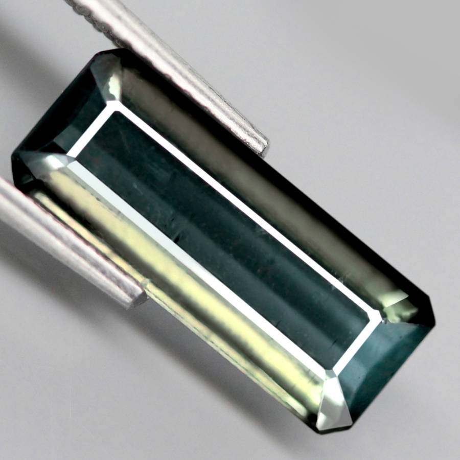 2.52Ct.  Tourmaline Blue Green Emerald Cut Mozambique Gem Ravishing Gemstone