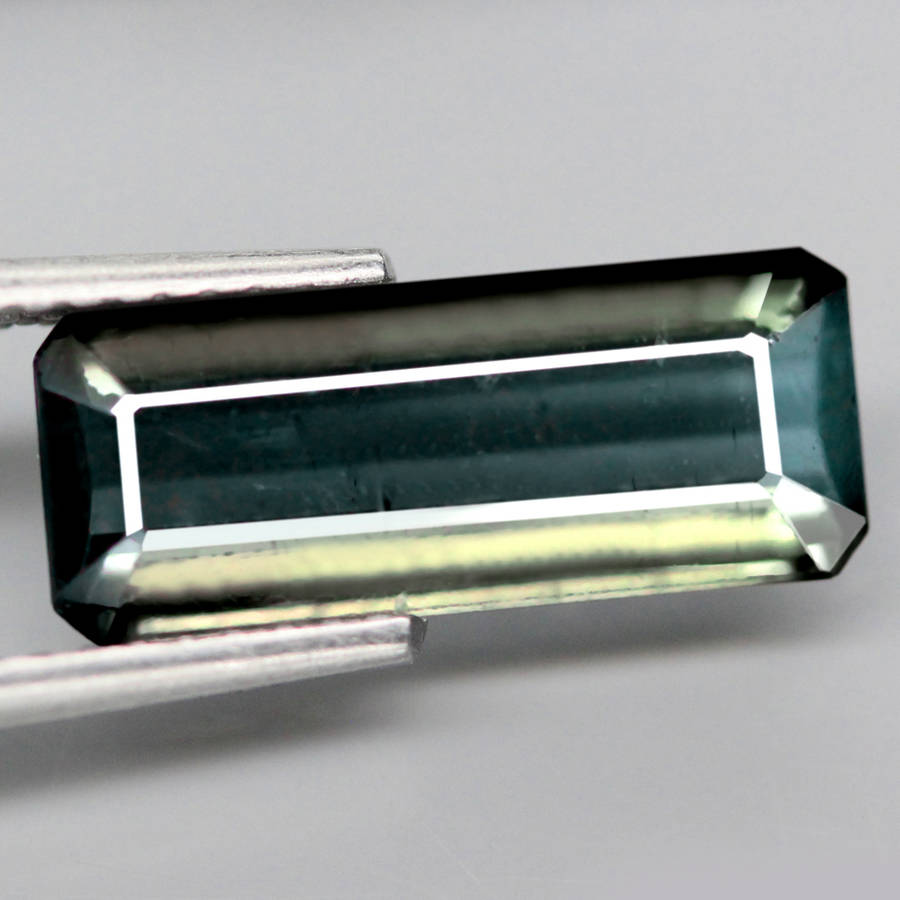 2.52Ct.  Tourmaline Blue Green Emerald Cut Mozambique Gem Ravishing Gemstone