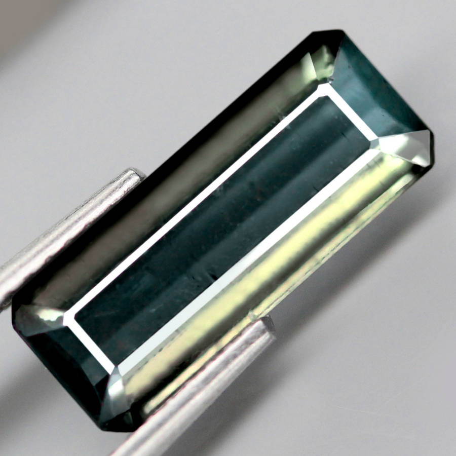 2.52Ct.  Tourmaline Blue Green Emerald Cut Mozambique Gem Ravishing Gemstone