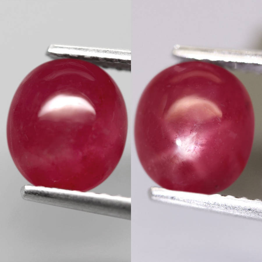 2.40Ct. Ruby Star 6 Ray Top Red  Oval Cabochon Mozambique Amazing!Gemstone