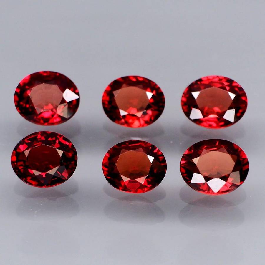 Red Mozambique Garnet Oval 1Pcs/0.80Ct. 6x5 mm.Outstanding! Natural  Africa