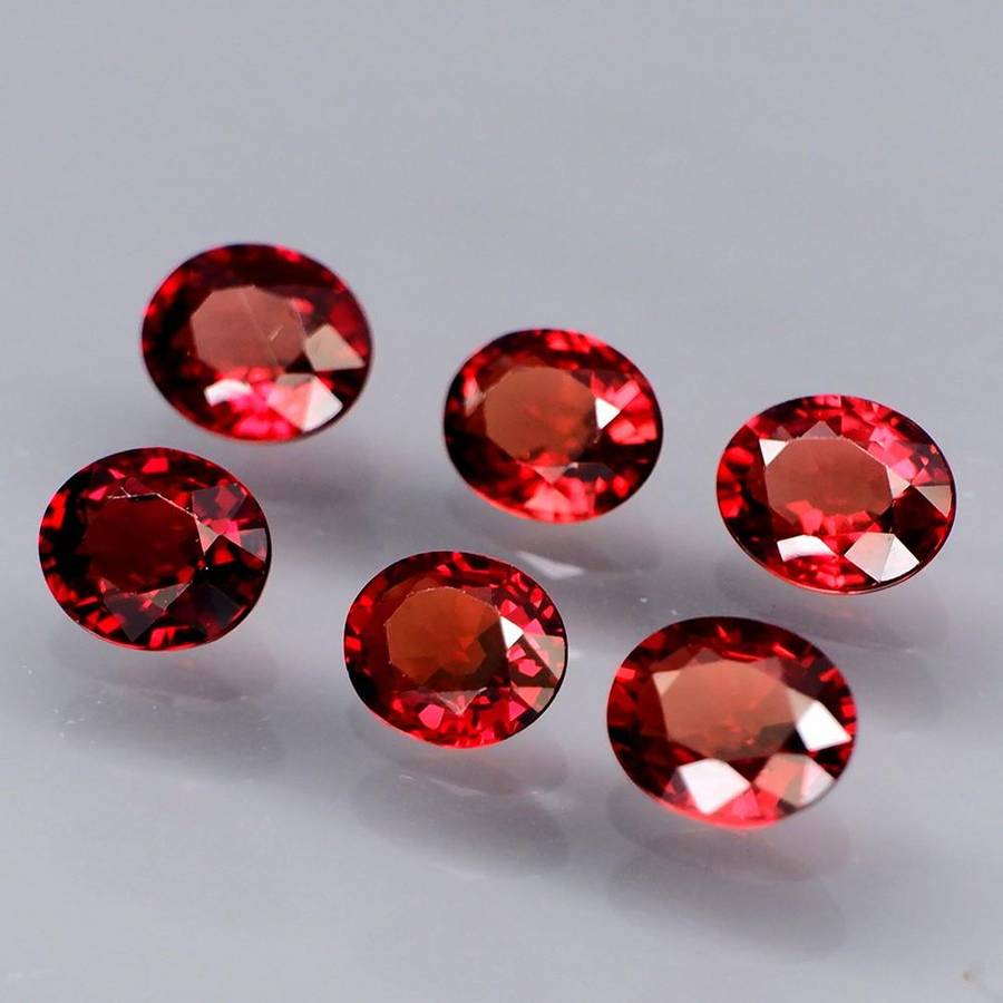 Red Mozambique Garnet Oval 1Pcs/0.80Ct. 6x5 mm.Outstanding! Natural  Africa